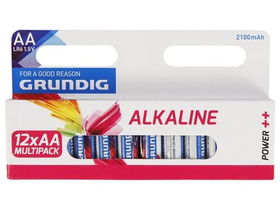 Mignon-Batterie Grundig Alkaline, 1,5V, Typ AA/ LR6, 12er-Pack