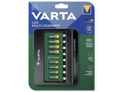 Universal-Ladegerät VARTA, Akku NiMH, LCD Multi charger, für AA/ AAA, USB