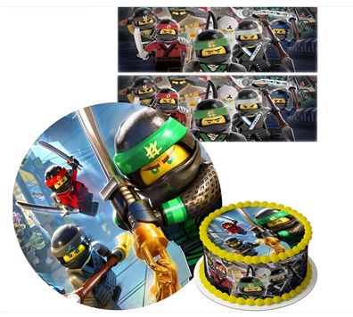 Essbar Ninjago Lego Torte Tortenbild Fototorte Zuckerbild Geburstag 3