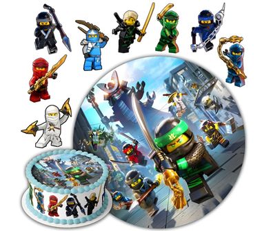 Essbar Ninjago Lego Torte Tortenbild Fototorte Zuckerbild Geburstag 4