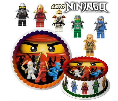 Essbar Ninjago Lego Torte Tortenbild Fototorte Zuckerbild Geburstag 5