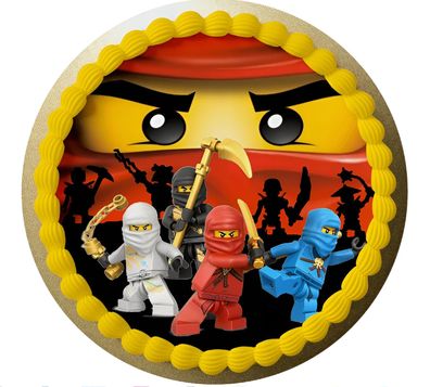 Essbar Ninjago Lego Kuchen Party Tortenaufleger Torte Geburstag Zuckerbild 02