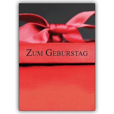 5x Motiv Edle Geschenkbox mit Schleifen Gratulationskarten für Geburtstagskinder - 7