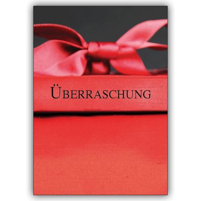 5x Motiv edle Geschenkbox mit Schleifen Gratulationskarten zu jedem Anlass - 7 0 283