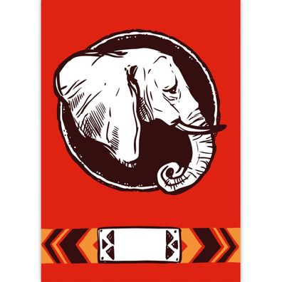 Afrika DIN A3 Malblock mit Elefanten - Bh 12042