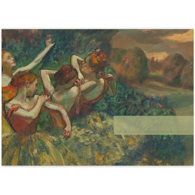 Ballett DIN A3 Malblock Motiv Edgar Degas: Vier Tänzerinnen, c. 1899 - Bq 11418