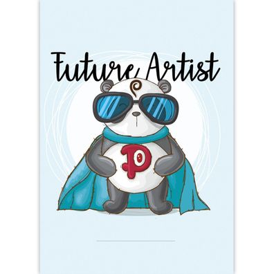 Cooler Kinder DIN A3 Malblock mit Hero Panda: Future Artist - Bh 12049