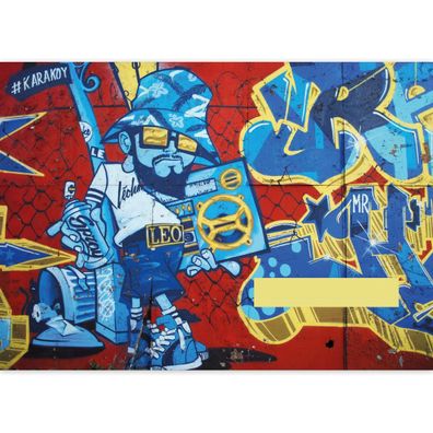 Cooler Streetart DIN A3 Malblock Motiv: funky graffiti - Bq 11464