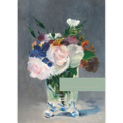 Dekorativer DIN A3 Malblock Kunst Motiv Edouard Manet: Blumen in einer Kristallvase,