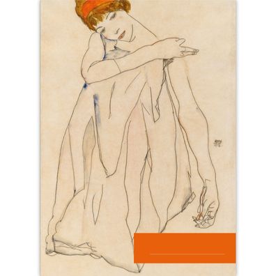 Edler A3 Malblock Kunst Motiv Egon Schiele: Die Tänzerin 1913 - Bh 11457