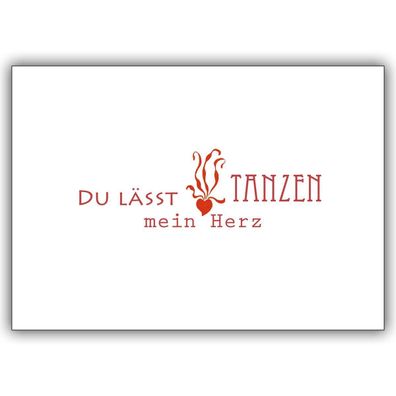 5x tanzende Herz Karten für Liebende und Verliebte ? liebevolles Grusskarten Set mit