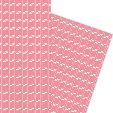 Edles Suppenkellen Geschenkpapier z.B. für selbst gemachtes oder rosa - G5846, 32 x 4