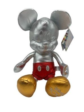 Disney 100 Platinum Mickey Mouse 25 cm Plüschtier Stofftier Kuscheltier