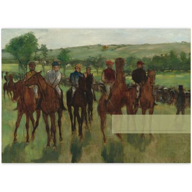 Pferde DIN A3 Malblock Edgar Degas: Die Reiter c. 1885 - Bq 11420