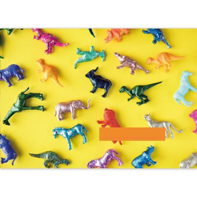 Popart A3 Kinder Malblock Motiv "Dinosaurier", gelb - Bq 11374