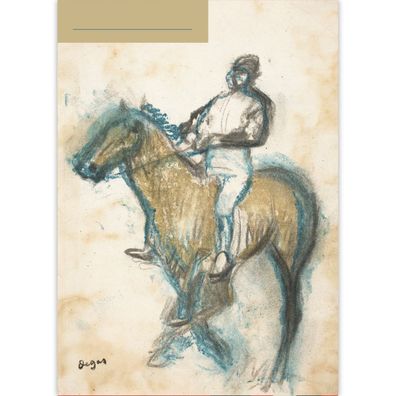 Reiter DIN A3 Malblock mit Pferd Motiv Edgar Degas: Jockey, c. 1898 - Bh 11437