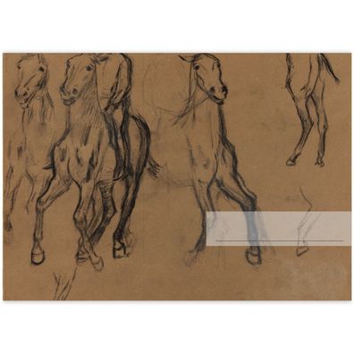 Reiter DIN A3 Malblock Motiv Edgar Degas Pferde Studien, c. 1886 - Bq 11417