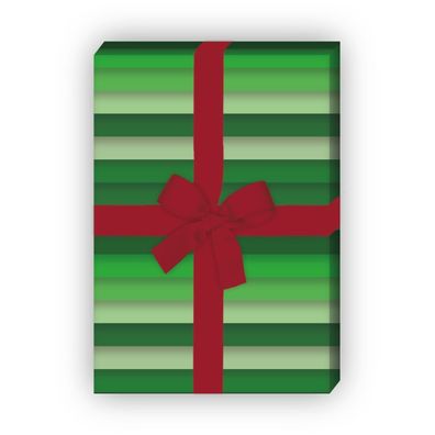 Schickes Geschenkpapier mit Designer Streifen in grün - G6261, 32 x 48cm