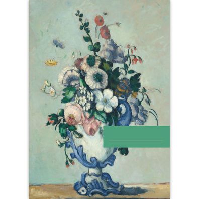 Schöner DIN A3 Malblock Kunst Motiv Paul Cézanne: Blumen in einer Rococo Vase, c. 187