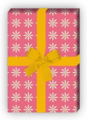 Sommer Geschenkpapier für liebevolle Geschenke mit Margheriten, rosa - G8307, 32 x 48