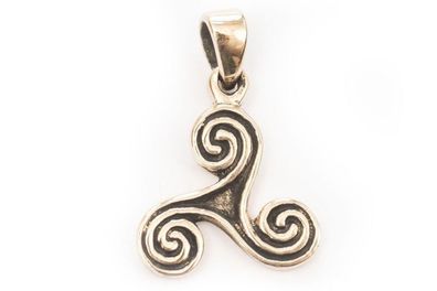 Keltische Bronze Triskele Anhänger