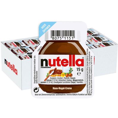 Nutella Portionspackungen 120x 15g Brotaufstrich, Nussnougatcreme,