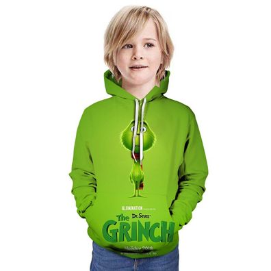 Film Dr. Seuss The Grinch Kapuzenpullover Grinch Kinder Sweatshirt Freizeit Hoodie