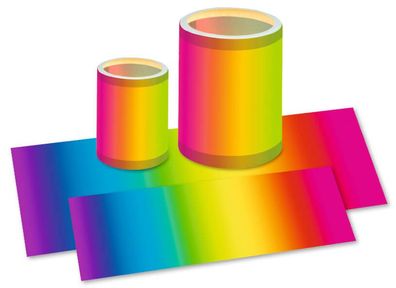 URSUS Laternenzuschnitt Transparentpapier 20x50cm regenbogen 1 Bogen