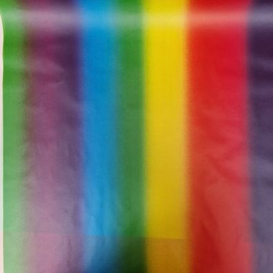 Regenbogen Geschenkpapier 68x51 cm in Transparenten Papier Restposten