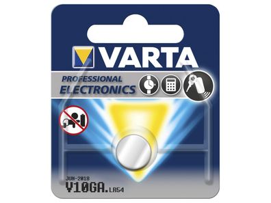 Knopfzelle VARTA AG10, V10GA, 1,5V, Alkaline, 1er-Blister