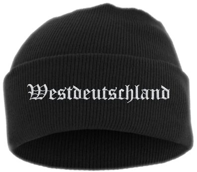 Westdeutschland Umschlagmütze - Altdeutsch - Bestickt - Mütze mit breite...