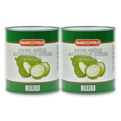 Food-United grüne Jackfrucht in Stücken & Salzlake 2x1,53 KG Dose von MARCO-POLO