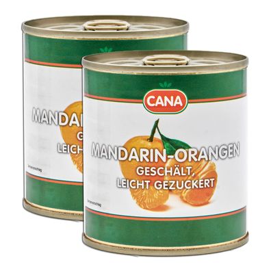 Food-United Mandarinen-orangen-dose 2x 175g von CANA für Obstsalat Dessert Eiscreme