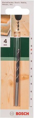 Bosch 1x Holzspiralbohrer für Weichholz, Hartholz, Ø 4 mm, Zubehör Bohrmaschine