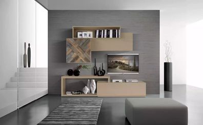 TV Lowboard rtv Wandregale Wohnzimmer Holz Luxus Wohnwand Möbel