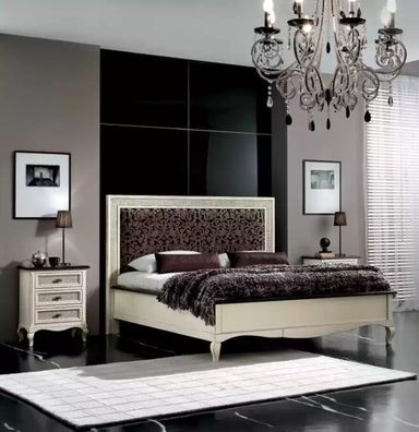 Design Schlafzimmer 3tlg. Bett 2x Nachttisch Luxus Betten Set Möbel Neu