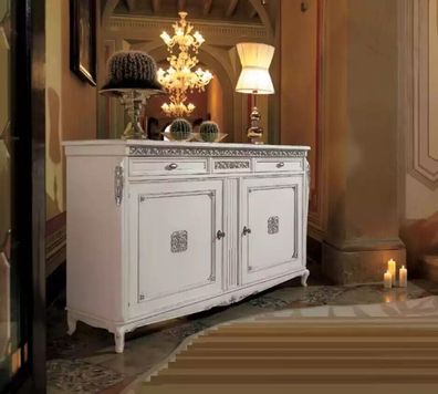 Sideboard Kommode Luxus Schränke Wohnzimmer Holz Weiß Klassische Möbel