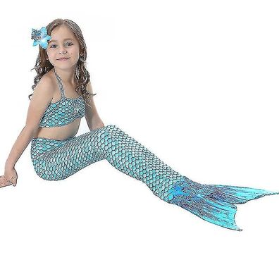 Girls Mermaid Tail Bikini Swimsuit Set