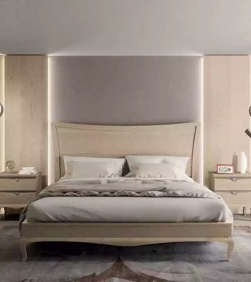 Design Möbel Modern Luxus Bett 2x Nachttisch Schlafzimmer Set 3tlg. Neu