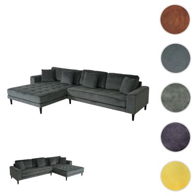 Ecksofa HWC-J54, Couch Sofa 3-Sitzer L-Form Liegefläche links/ rechts 295cm