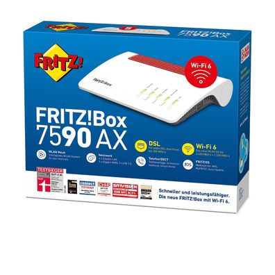 Avm Fritz!Box 7590 AX V2 (20002998) Neu Händler Rechnug Wifi 6 Mesh
