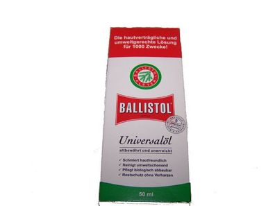 Ballistol ® 21000 Universalöl, 50 ml, Pflegeöl Waffenöl Kriechöl Werkzeugöl