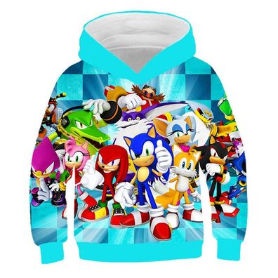 Kinder Sonic the Hedgehog Hoodie Shadow Amy Rose Tails Kapuzenpullover Sweatshirt