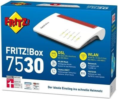 AVM FRITZ!Box 7530 Dual Band WLAN Mesh Router (20002839) FRITZBox Neu & Ovp