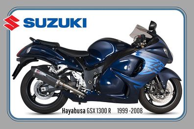 Top-Blechschild m. Kordel, 20 x 30 cm, Motorrad Suzuki Hayabusa. 99-08, neu & ovp