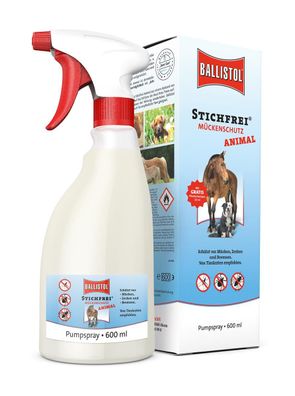 Ballistol ® Stichfrei ® Animal 26788 Mückenschutz Zecken Pferdebremsen Milben, 750 ml