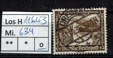 Los H11643: Deutsches Reich Mi. 634, gest.