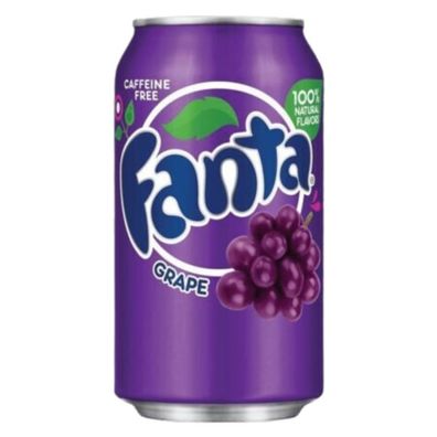 Fanta - Grape Traube - 12x 355 ml USA Import Koffeinfrei Natürliche Zutaten