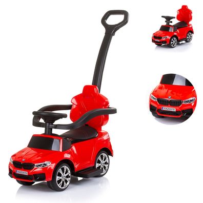 Chipolino Kinder Rutschauto BMW 2 in 1, lizenziert, Schubstange, Musikfunktion