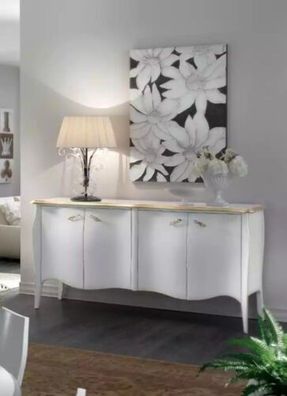 Sideboard Kommode Wohnzimmer Holz Modern Weiß Luxus Schränke Design